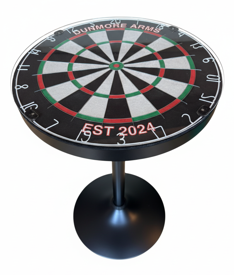 Dartboard Bar Table - Personalised - Adjustable - Oche Table