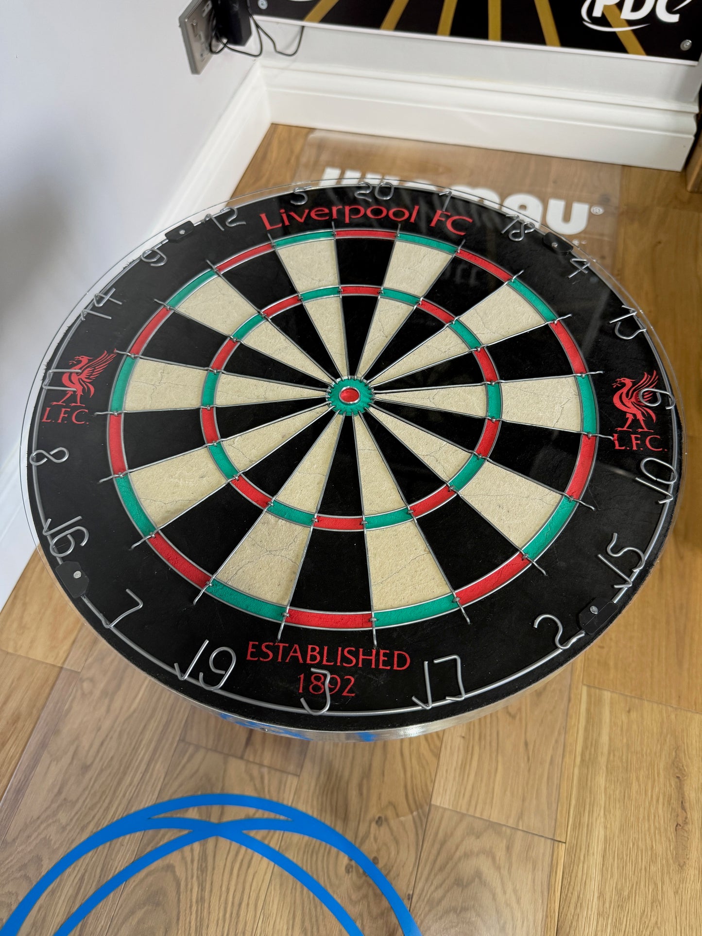 Dartboard Bar Table - Football Themed - Adjustable - Oche Table