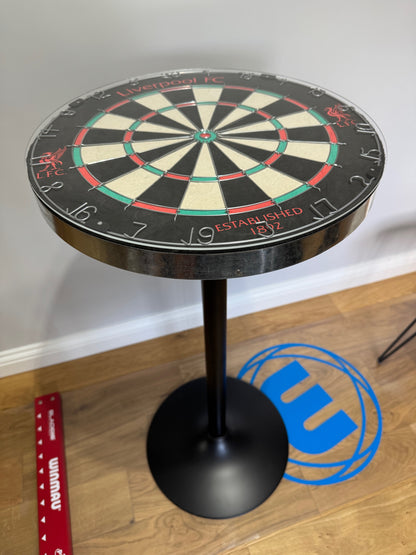 Dartboard Bar Table - Football Themed - Adjustable - Oche Table