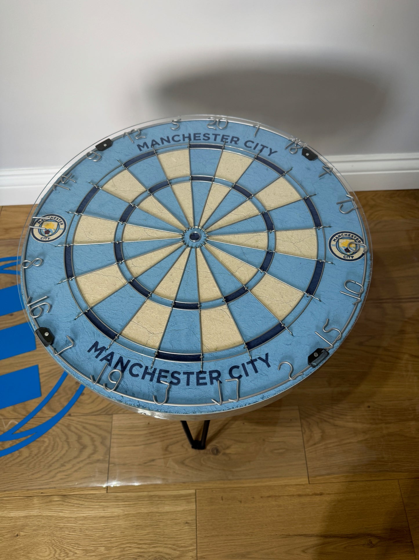 Dartboard Bar Table - Football Themed - Adjustable - Oche Table