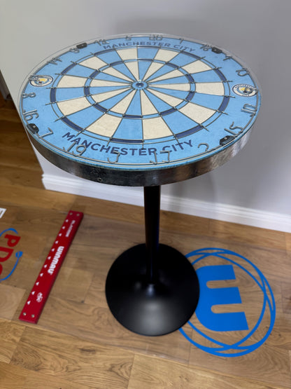 Dartboard Bar Table - Football Themed - Adjustable - Oche Table