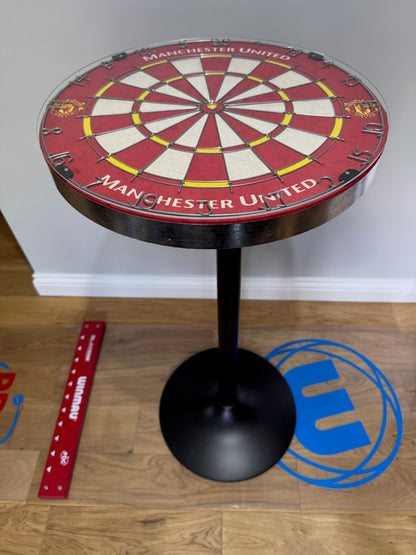 Dartboard Bar Table - Football Themed - Adjustable - Oche Table