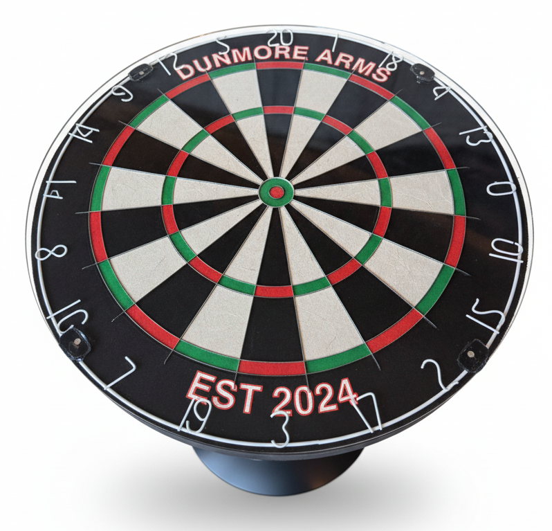 Dartboard Bar Table - Personalised - Adjustable - Oche Table